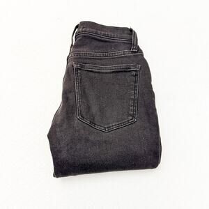 Madewell Mid-Rise Kick-Out Jeans Flared Black Denim Jeans Size 24 Petite